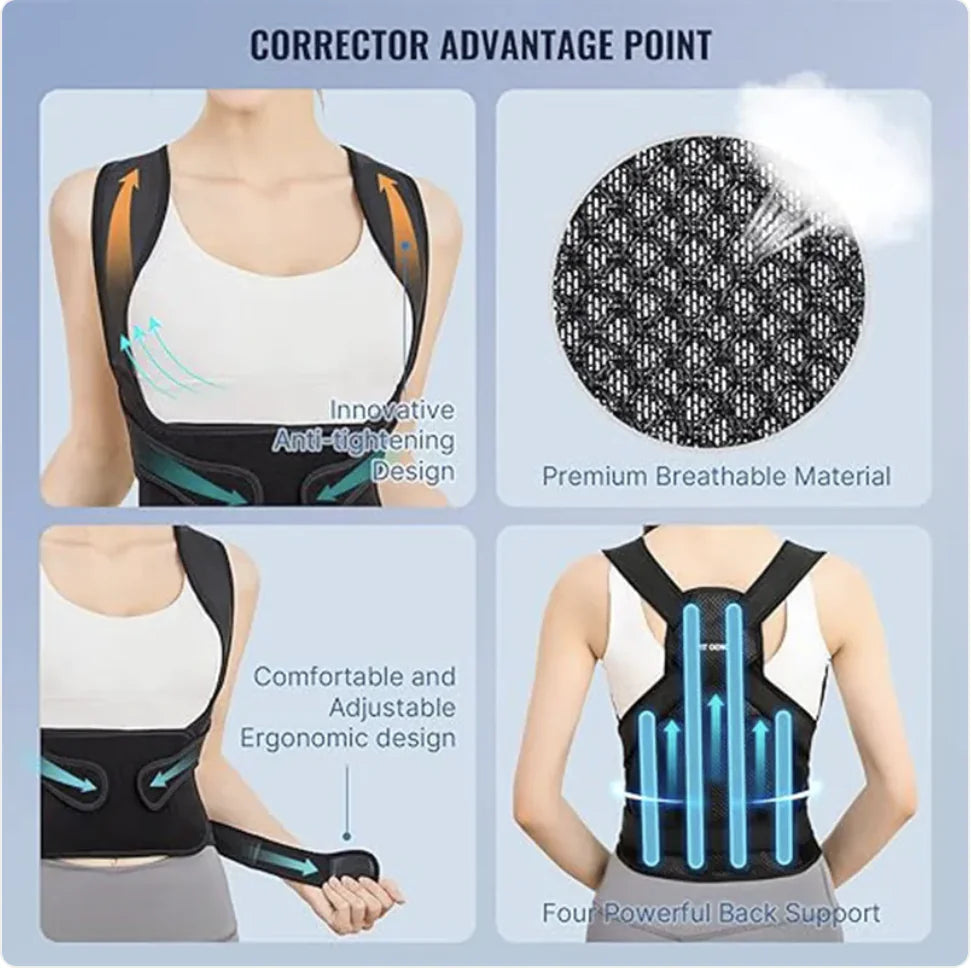 Correcteur de Posture - Ceinture de Soutien Dorsal