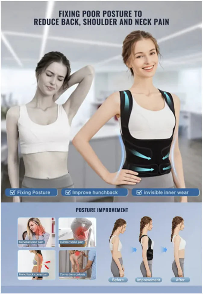 Correcteur de Posture - Ceinture de Soutien Dorsal
